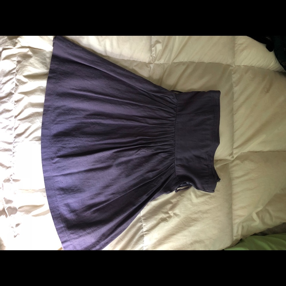 Lavender strapless dress
